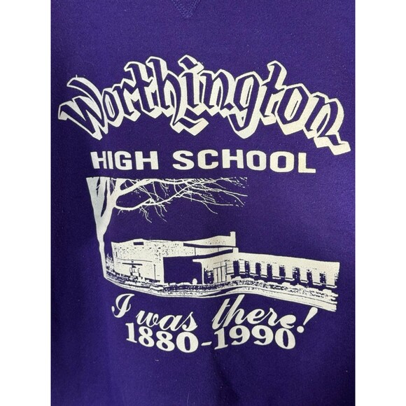 Vintage Worthington Indiana High School Ramblers Crewneck Sweater‎ Medium USA - Picture 5 of 10